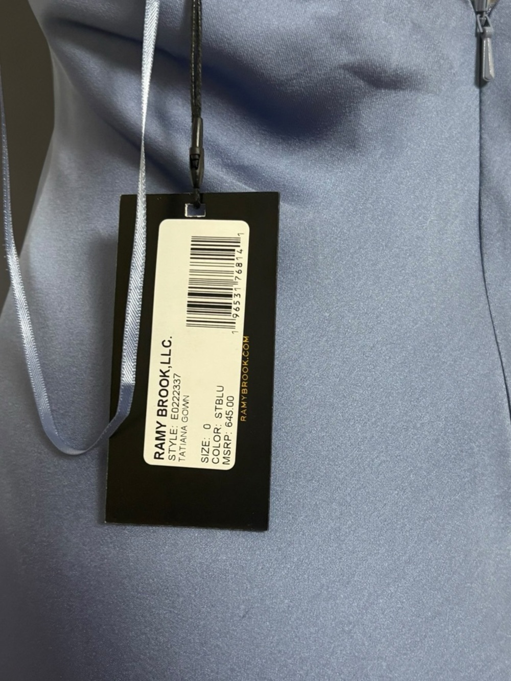 Ramy Brook Tatiana Gown | Steel Blue | Size 0 | NWT - Picture 5 of 7